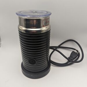Nespresso Aeroccino3 Countertop Milk Frother Black with Lid & Base